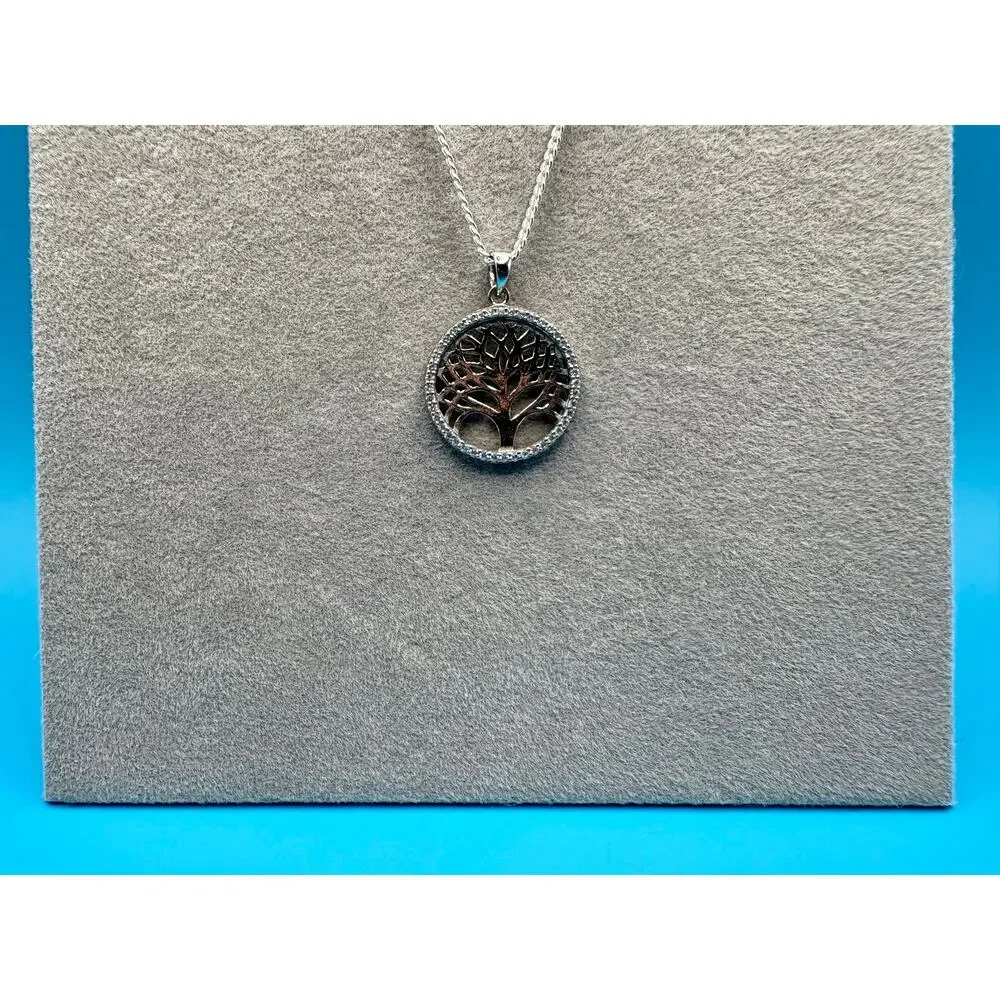 925 Silver Moissanite Tree of Life Sterling Silver Necklace
